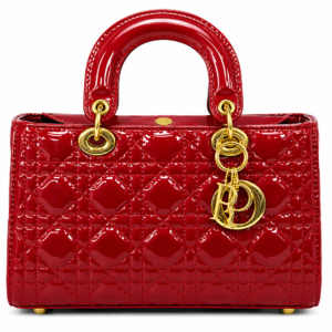Glossy Red Quilted Lady Bag