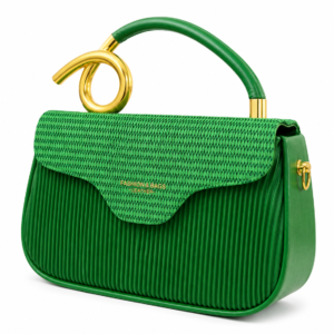 Green Pleated Handbag
