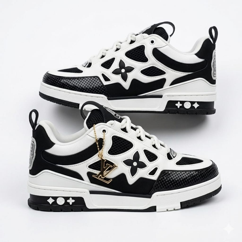 Louis Vuitton LV Skate Sneaker in Black/White.