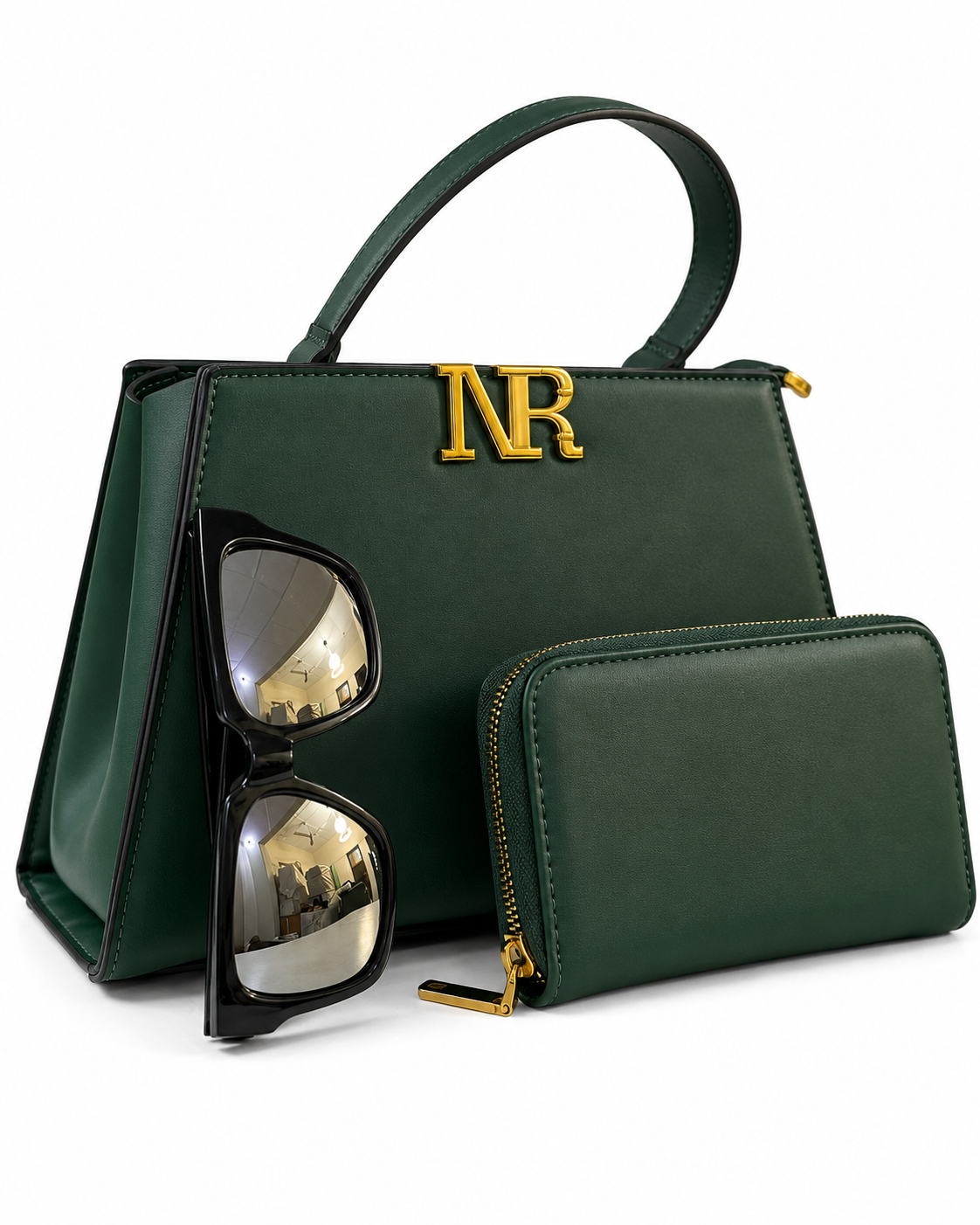 Dark Green Handbag Set
